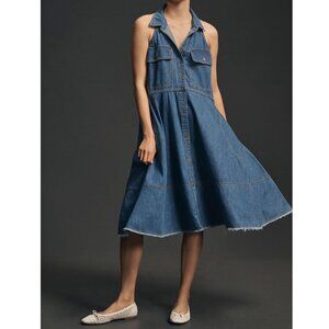 not so serious by pallavi mohan fringed halter dress Anthropplogie Not So Serious by Pallavi Mohan Fringed Halter Dress Size 20 W